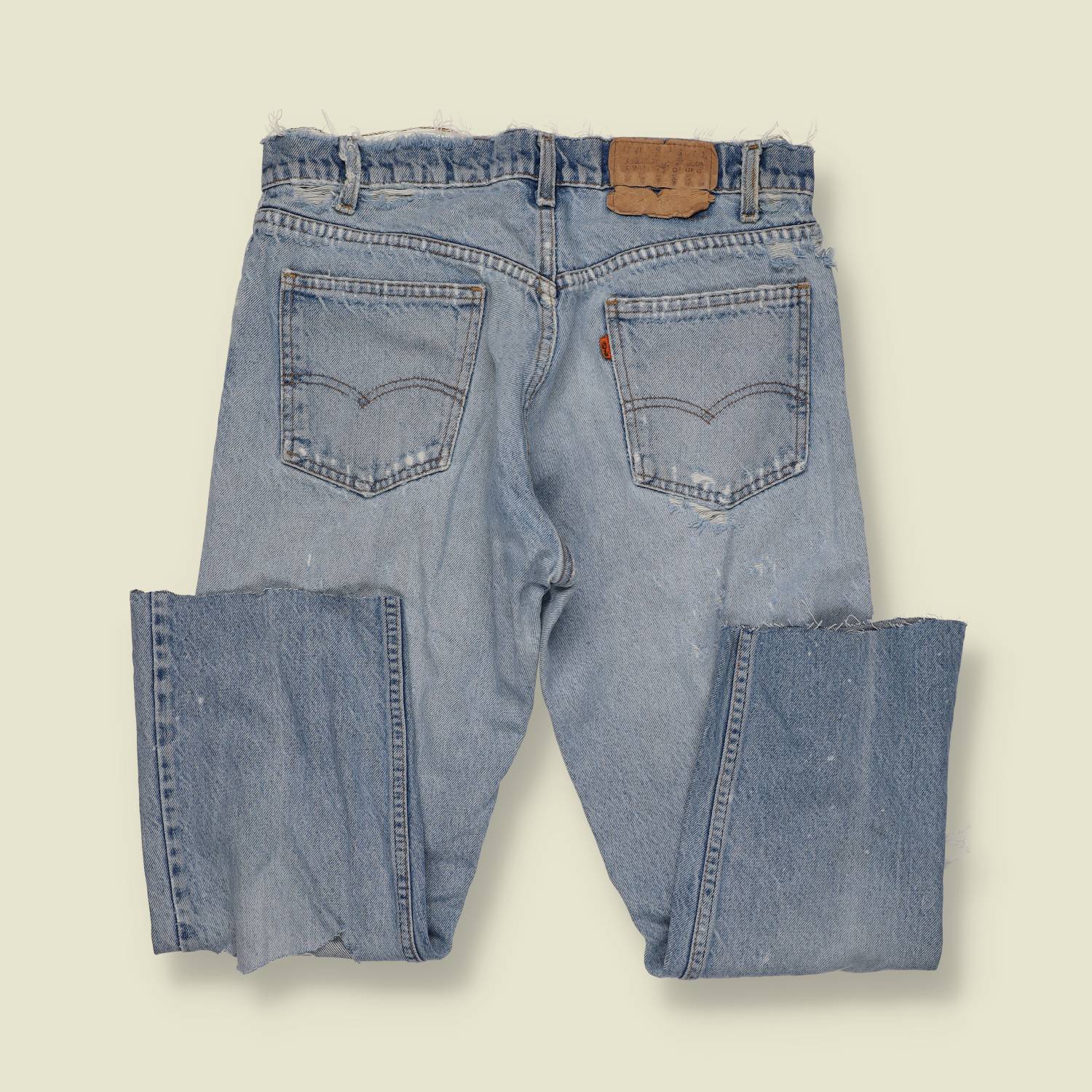 1970s–80s | Levi’s Orange Tab | Made in USA – Distressed Light Wash - w32