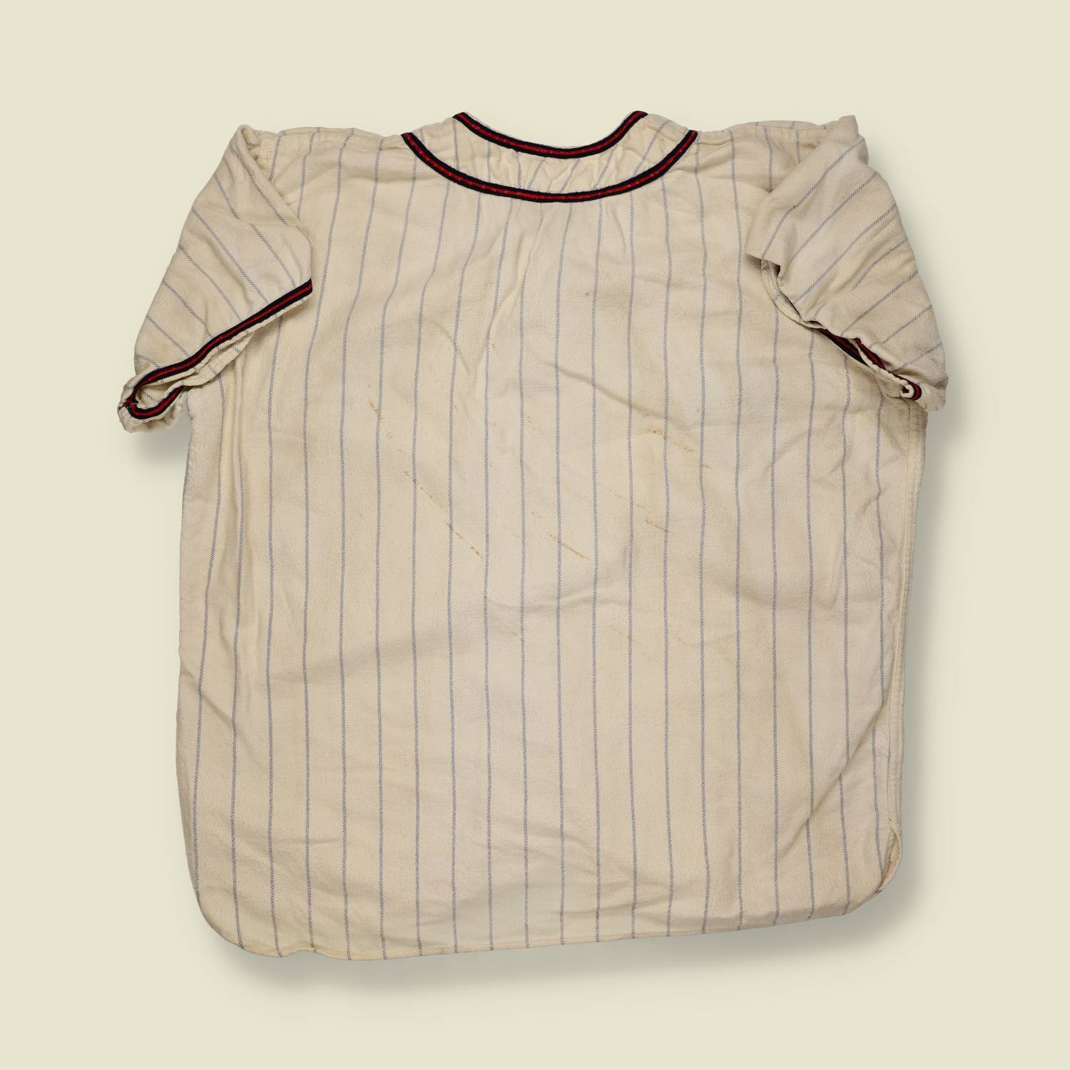 1950s | Felco | Senators Pinstripe Baseball Jersey – Cream/Blue/Red - S