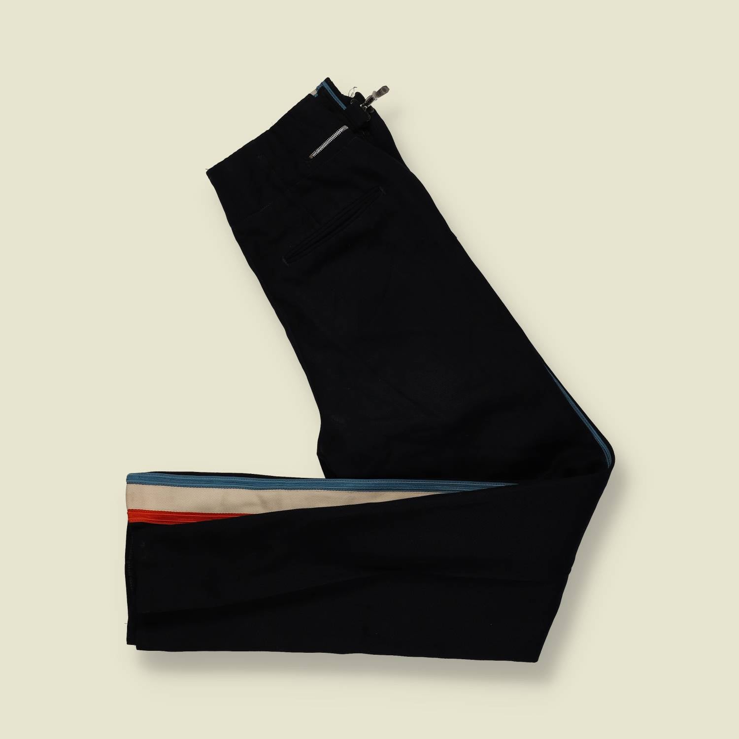 1940s–1950s | Sol Frank | Parade/Marching Band Trousers – Navy with Tricolour Stripes - w24