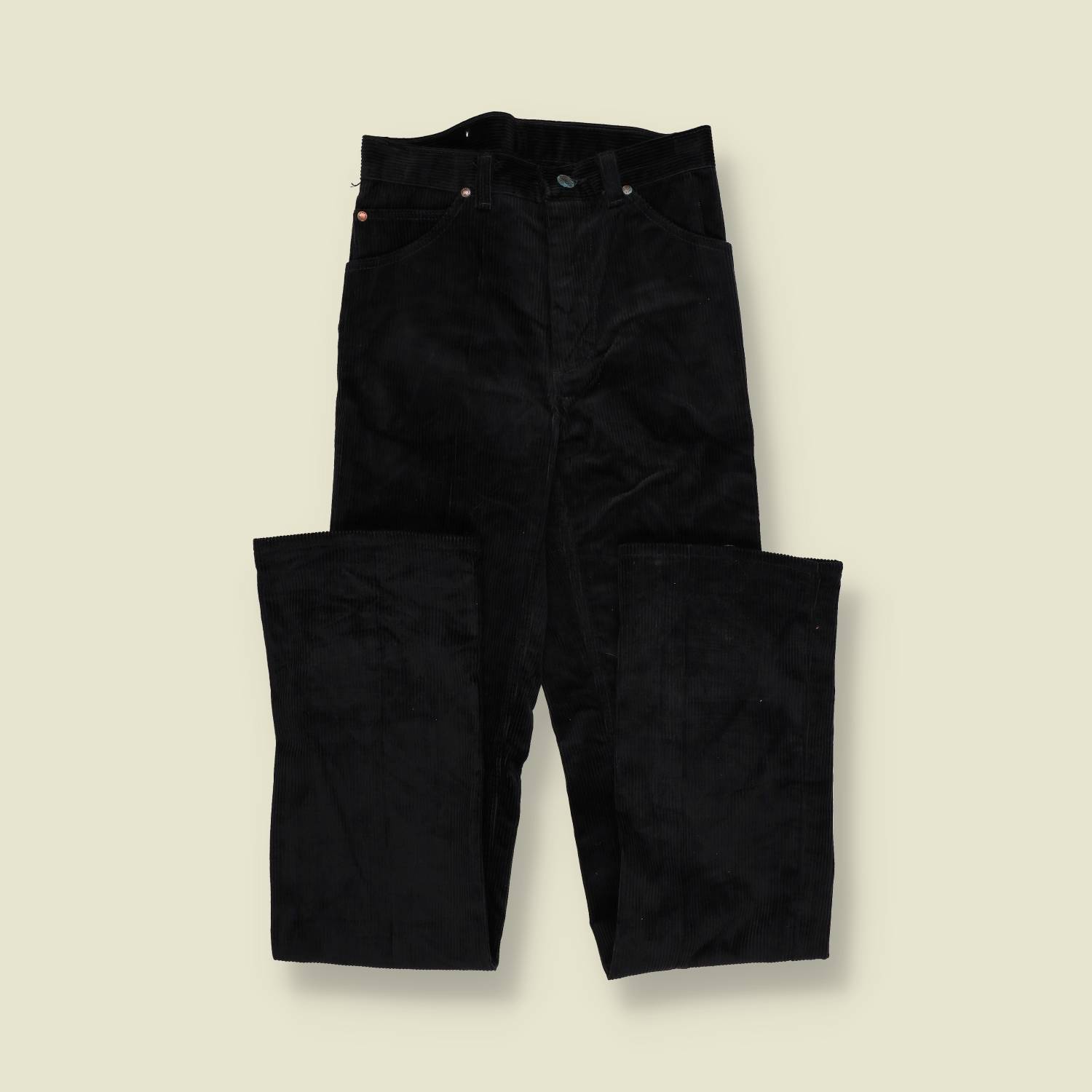 1970s | Wrangler | Deadstock Corduroy Trousers – Black - w26