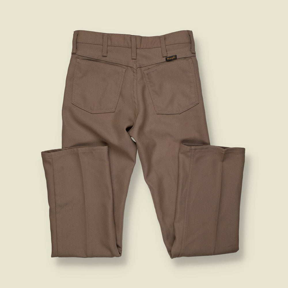 1970s/80s | Wrangler | Work Pants – Brown Twill - w28