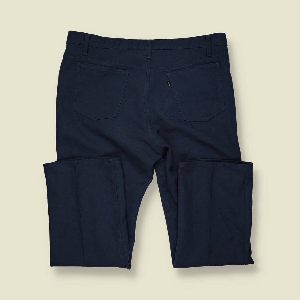 1970s | Levi’s Black Tab | Poly-Cotton Trousers – Navy - w38