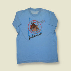 1970s–1980s | Made in USA | Hot Springs Arkansas Tee – Light Blue - S