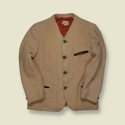 1960s | Edelweiss | Alpine Wool Jacket – Beatles Tour-Style Lining – Natural Wool - S