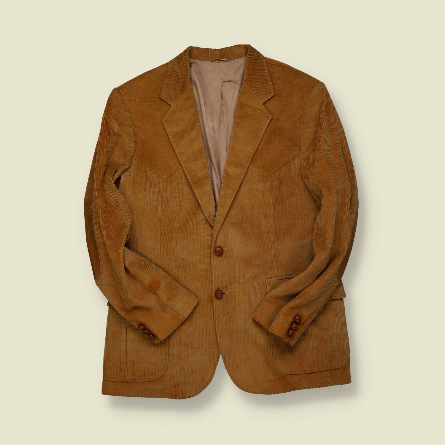 1970s/1980s | Kenny Rogers | Western Corduroy Blazer – Tan - S/M
