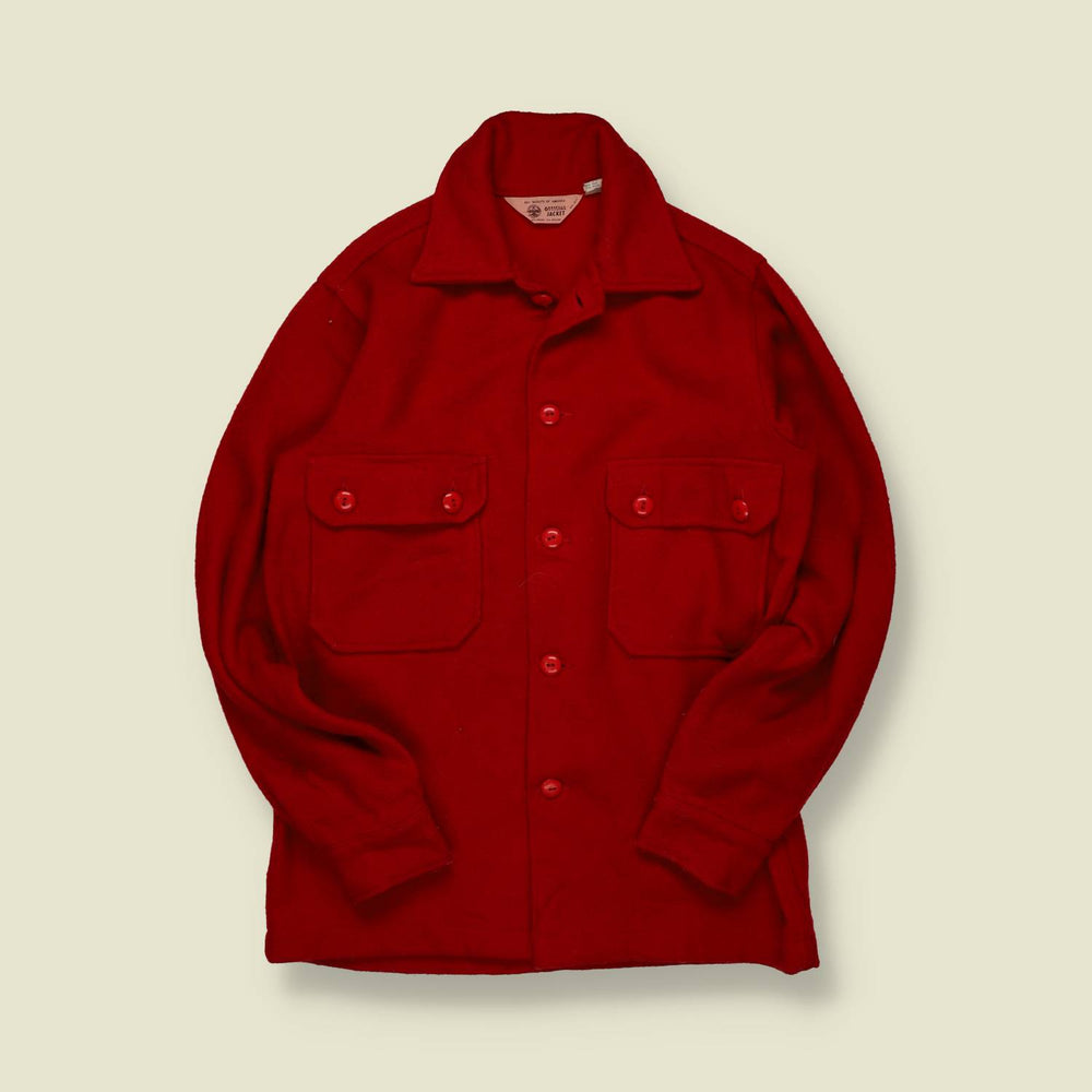 1960s/1970s | Boy Scouts of America | Wool Jac-Shirt – Red - S