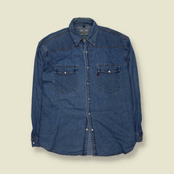 1990s | New Star | Denim Western Shirt | Indigo - L