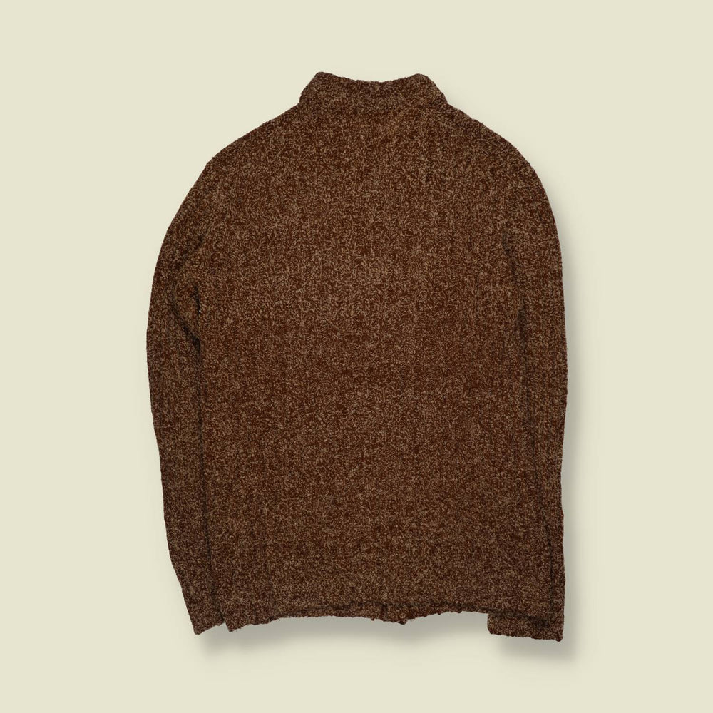 1960s | Baronel | Marl Boucle Cardigan | Brown - XS