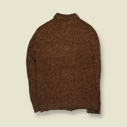1960s | Baronel | Marl Boucle Cardigan | Brown - XS