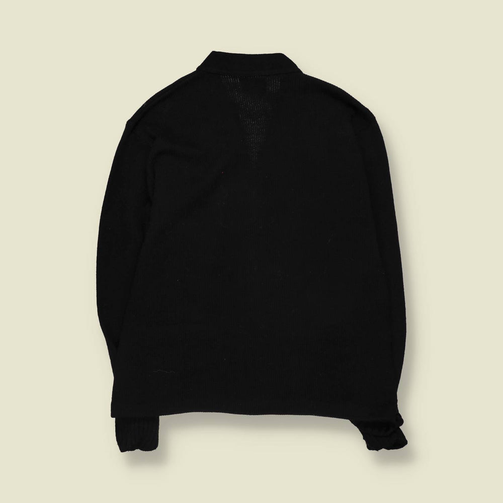 1970s | Bristol Products | Letterman Award Cardigan | Black - Made in USA - L