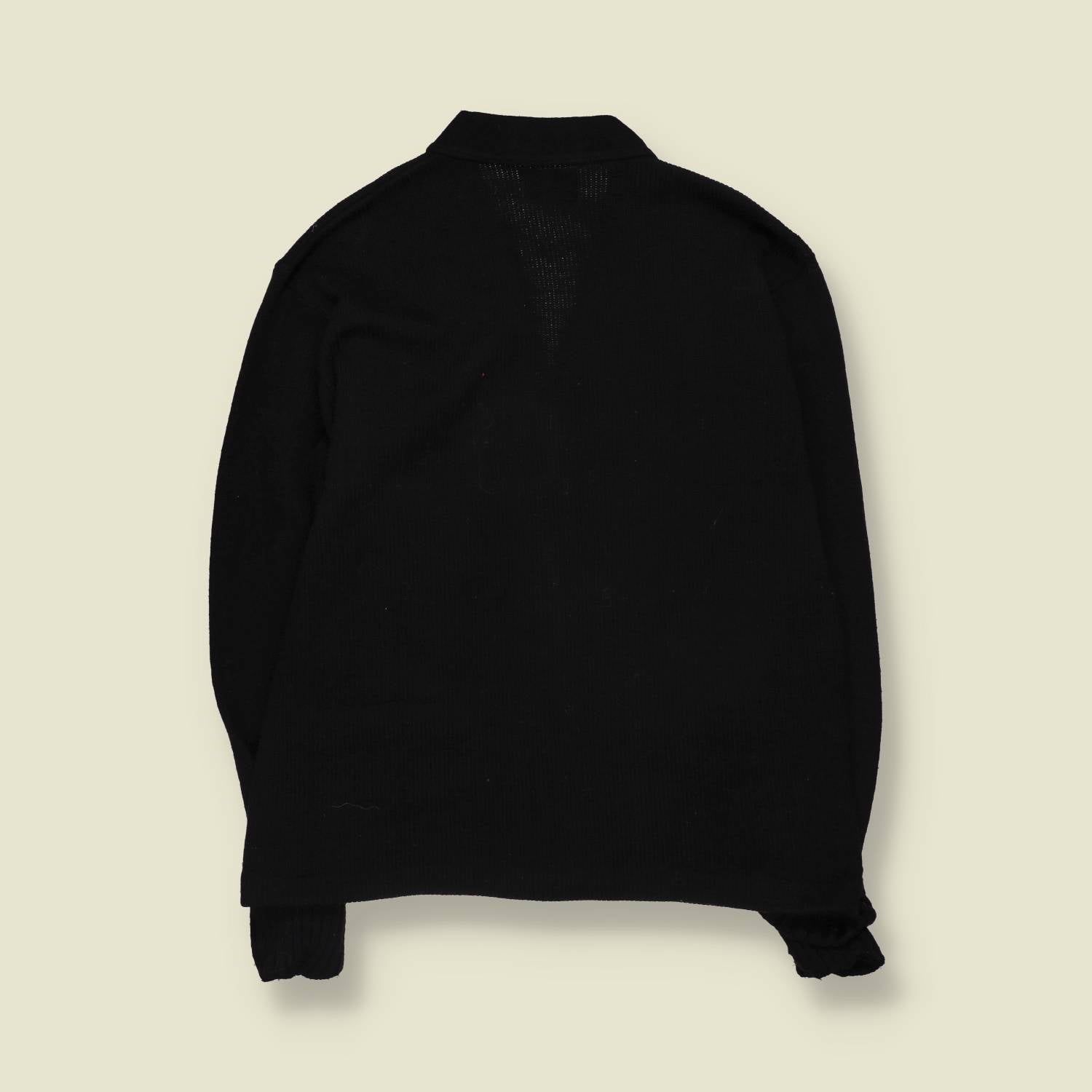 1970s | Bristol Products | Letterman Award Cardigan | Black - Made in USA - L