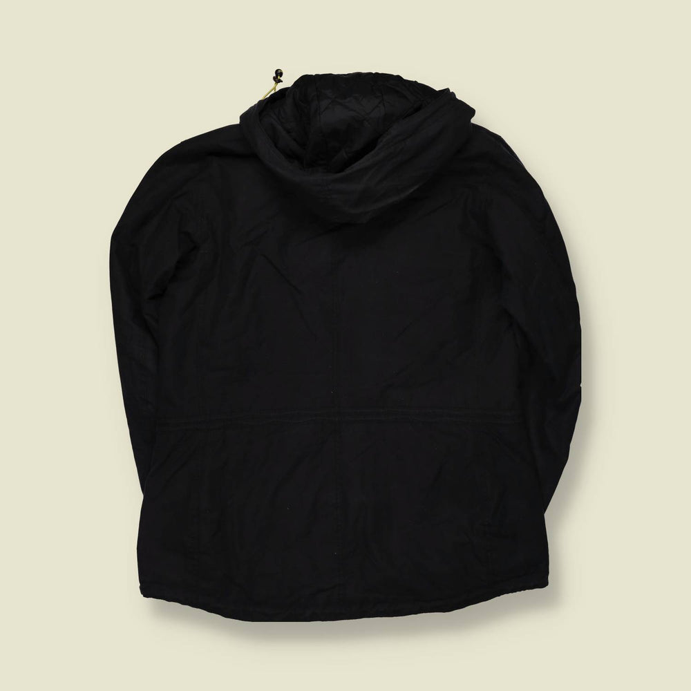 2000s | Barbour International | Black Hooded Multi-Pocket Field Jacket - M