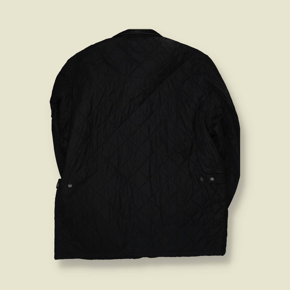 2000s | Barbour | Black Diamond-Quilted Jacket - 5XL
