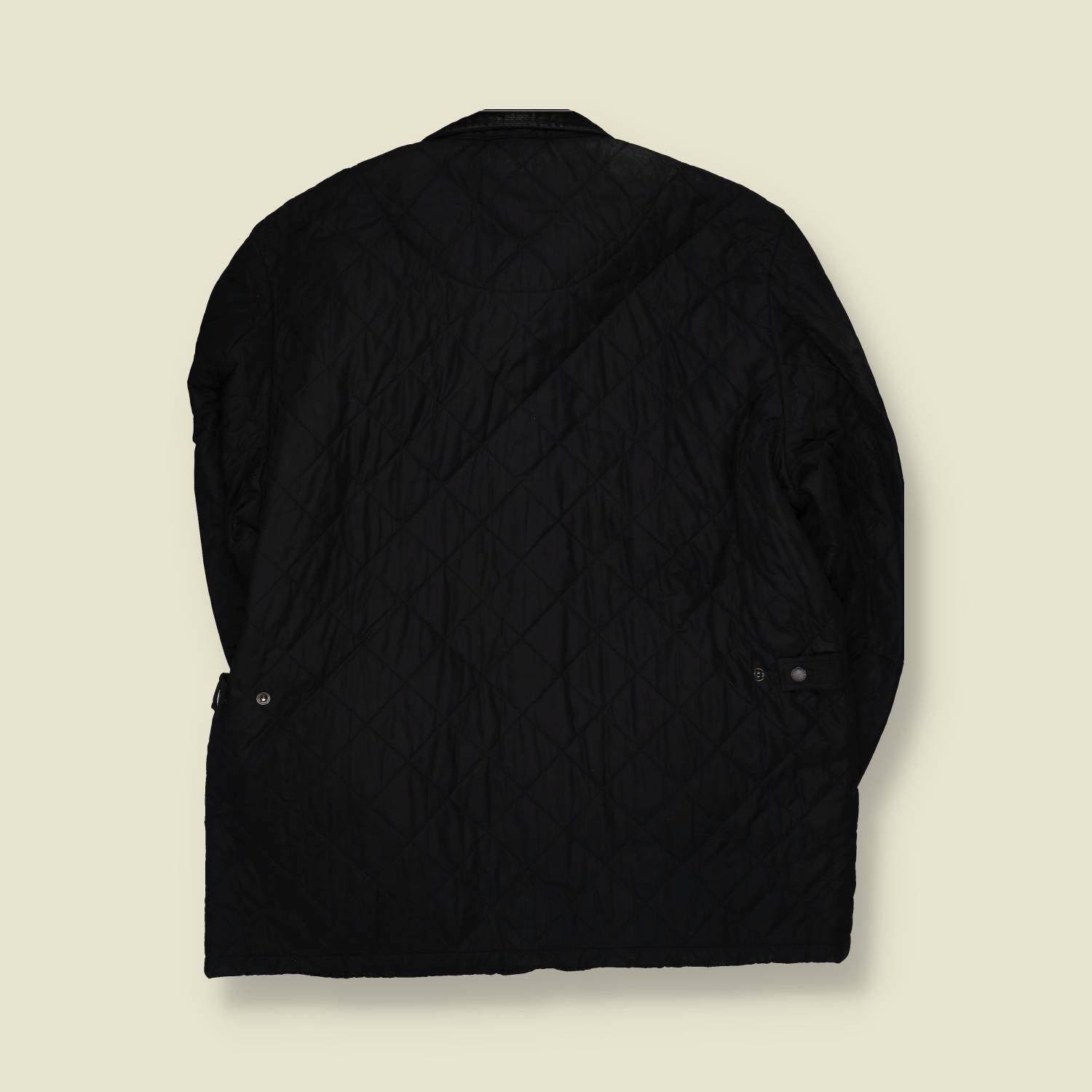 2000s | Barbour | Black Diamond-Quilted Jacket - 5XL