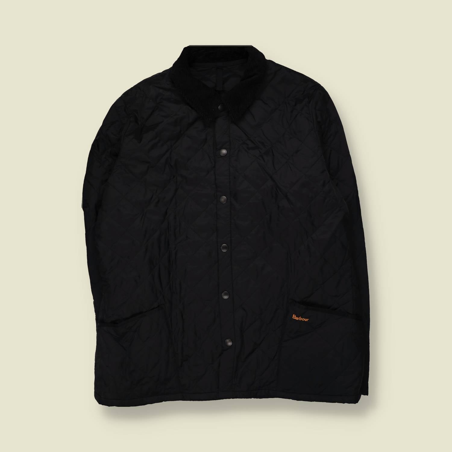 2000s | Barbour | Black Diamond-Quilted Jacket - XXL