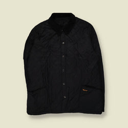 2000s | Barbour | Black Diamond-Quilted Jacket - XXL