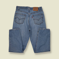 1980s-90s | Levi's | Light-Wash Blue 550 Relaxed Fit Jeans - Made in USA - w34