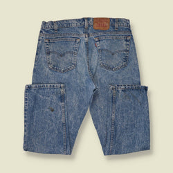 1980s-90s | Levi's | Acid-Wash Blue Relaxed Fit Jeans - Made in USA - w36