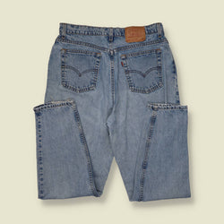 1980s-90s | Levi's | Light-Wash Blue 522 Slim Tapered Jeans - Made in USA - w34