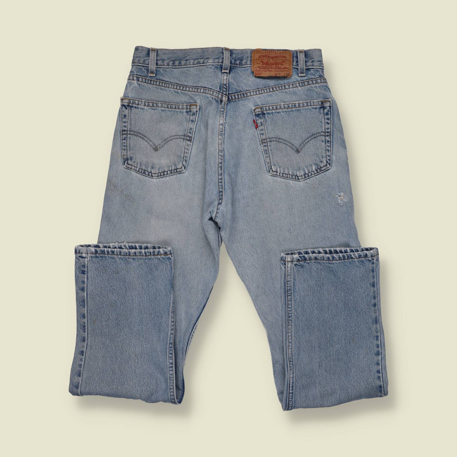 1980s-90s | Levi's | Light-Wash Blue 505 Regular Fit Jeans - w30