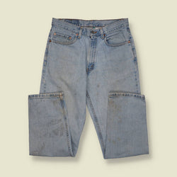 1980s-90s | Levi's | Light-Wash Blue 550 Relaxed Fit Jeans - Made in USA - w33