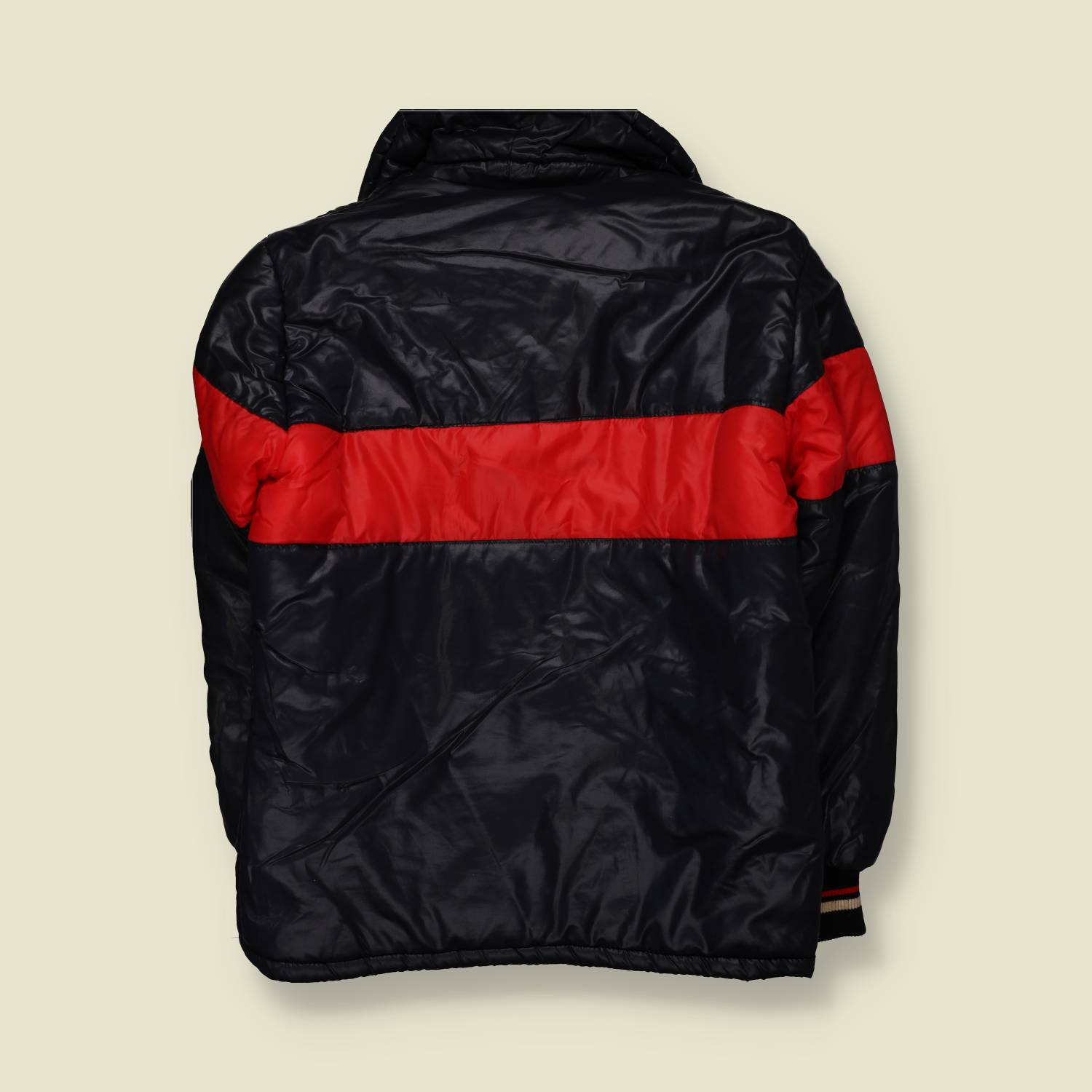 1980s | Guasmar | Navy & Red Stripe Padded Ski Jacket - XL