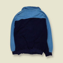 1980s | Puma | Navy & Sky Blue Towelling Track Jacket - M