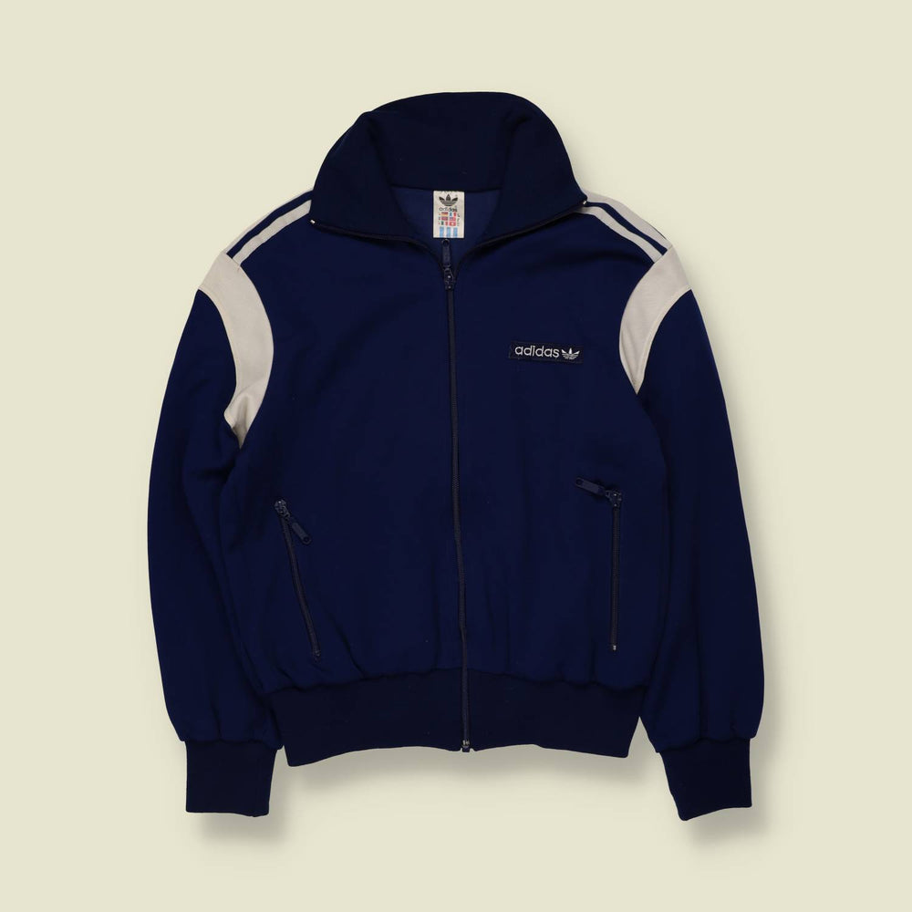 1970s | Adidas | Navy & White Track Jacket - XXS