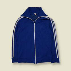 1970s | Adidas | Royal Blue & White Three-Stripe Track Jacket - XS
