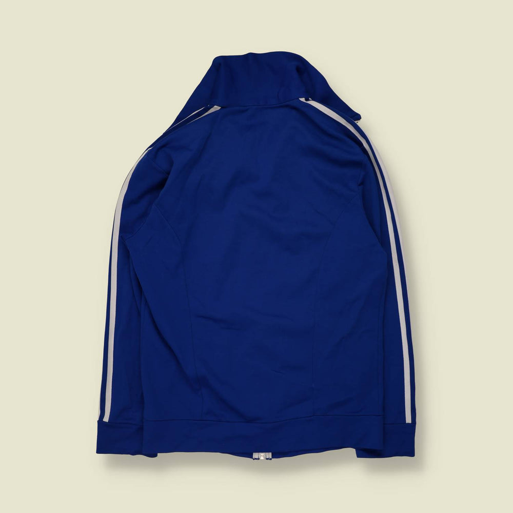 1970s | Adidas | Royal Blue & White Three-Stripe Track Jacket - XS
