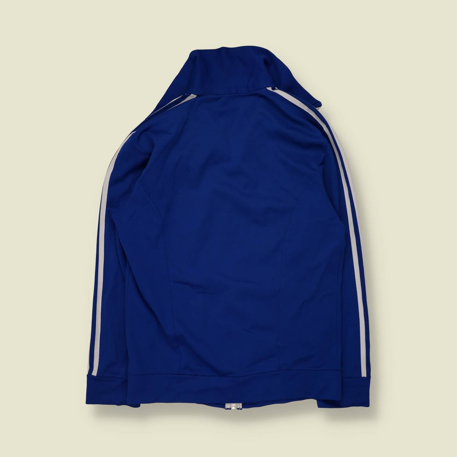 1970s | Adidas | Royal Blue & White Three-Stripe Track Jacket - XS