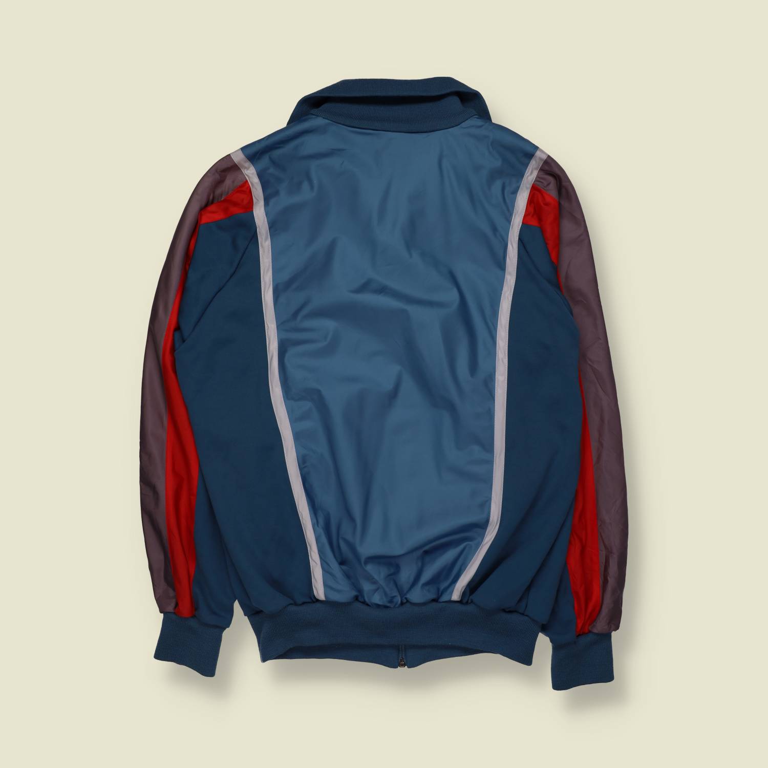 1980s | Adidas | Teal, Red & Mauve Colour-Block Track Jacket - M