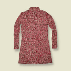 1970s | TGL Sweden | Abstract Wave Print Cotton Blend Shirt Dress - Deadstock - 8