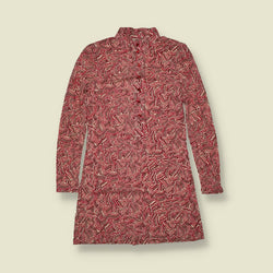 1970s | TGL Sweden | Abstract Wave Print Cotton Blend Shirt Dress - Deadstock - 8