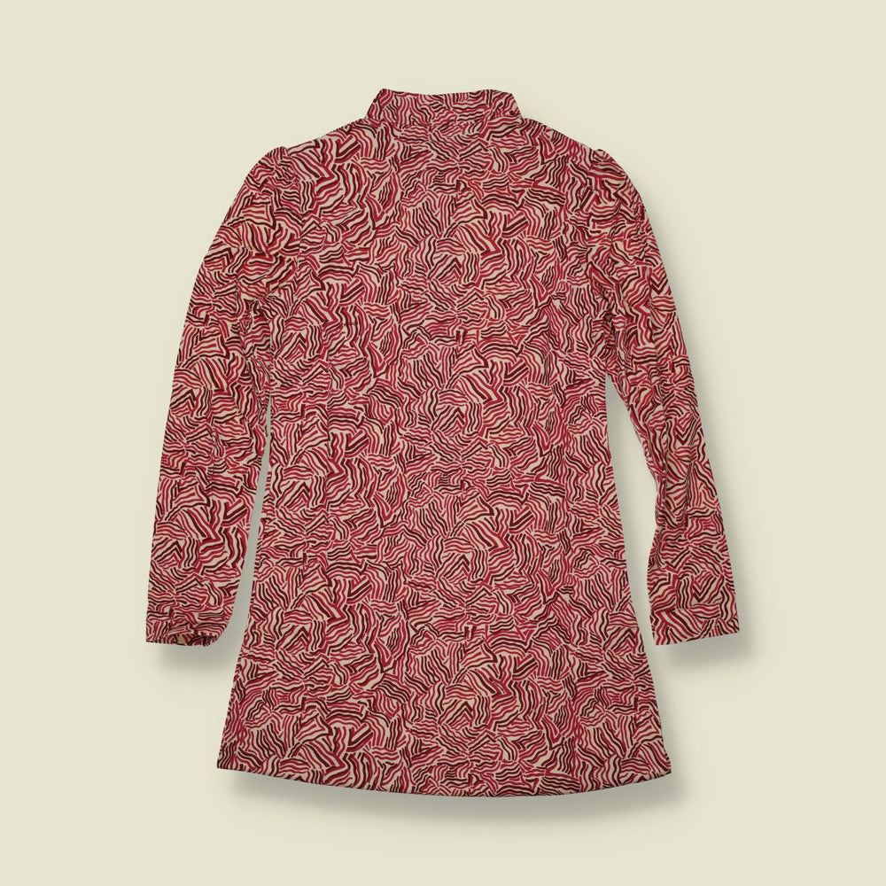 1970s | TGL Sweden | Abstract Wave Print Cotton Blend Shirt Dress - Deadstock - 10