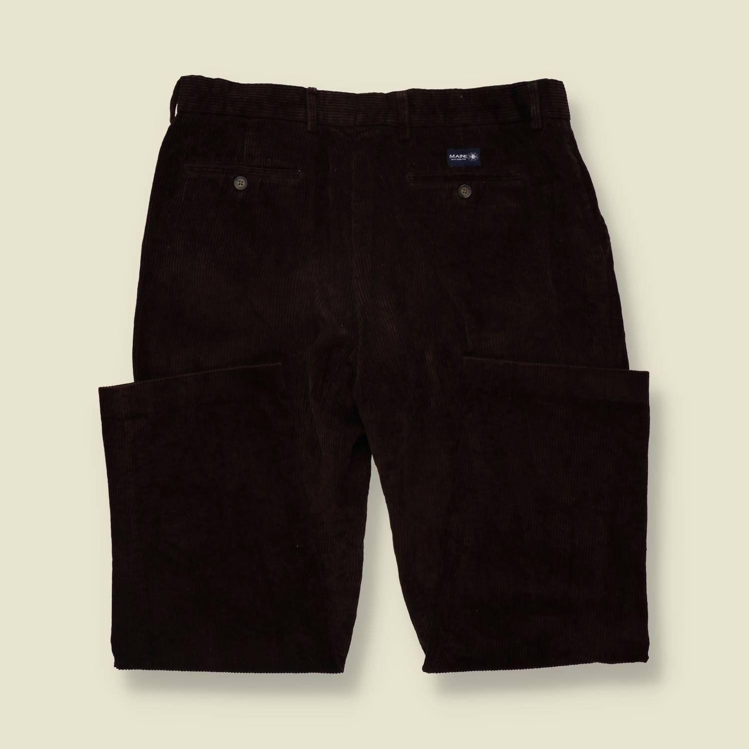 1990s | Marine | Corduroy Trousers - Dark Brown - w36