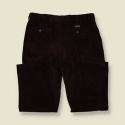 1990s | Marine | Corduroy Trousers - Dark Brown - w36