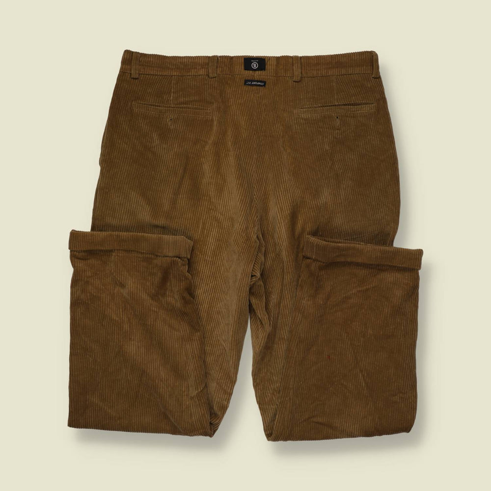 1990s | Bogner | Pleated Corduroy Trousers - Tan - w38