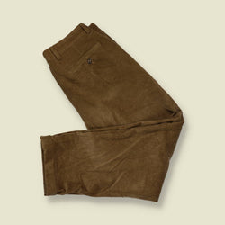 1990s | Bogner | Pleated Corduroy Trousers - Tan - w38
