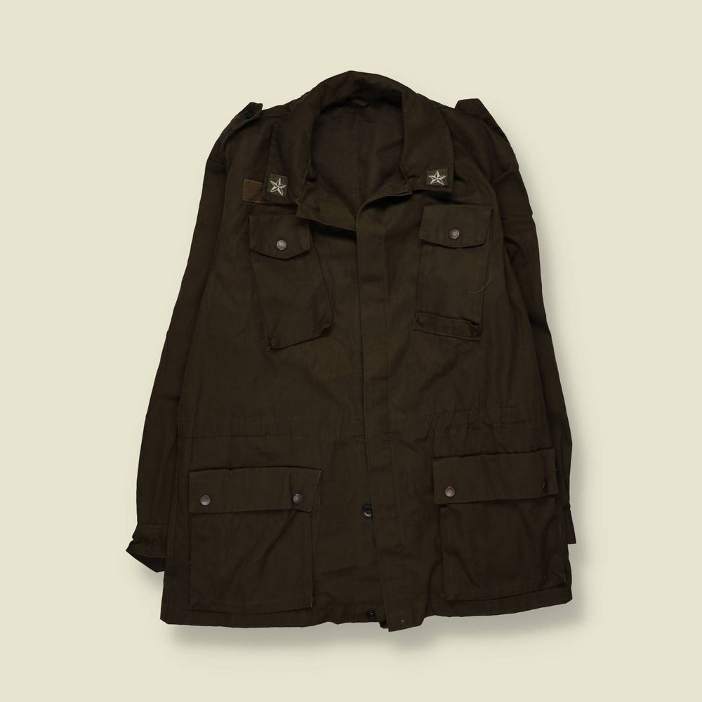 1990s | Military Issue | Italian Field Jacket - Olive | With Star Insignia - M