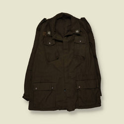 1990s | Military Issue | Italian Field Jacket - Olive | With Star Insignia - M