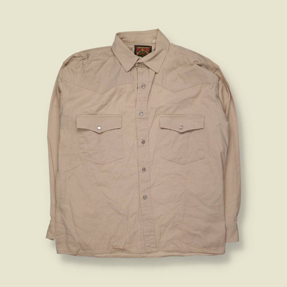 1990s | Marc Pooler | Western Shirt | Stone - XXL