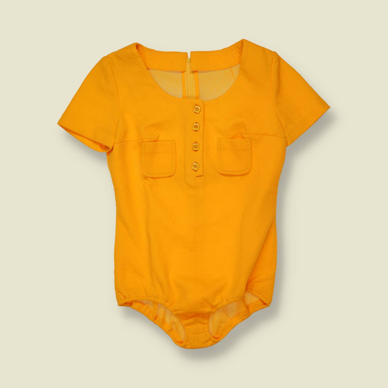1960s | Marigold Yellow Bodysuit - 9