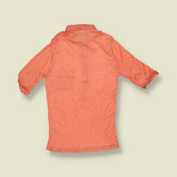 1970s | TGL | Coral Ribbed Acetate Pullover Shirt - 6
