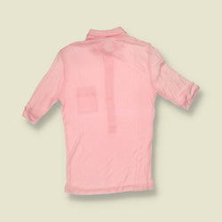 1970s | TGL | Pale Pink Ribbed Acetate Pullover Shirt - 4