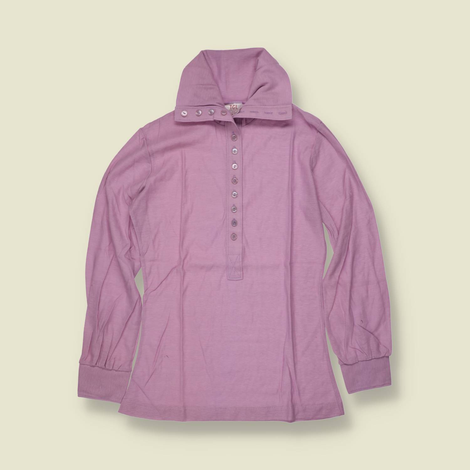 1970s | TGL | Mauve Cotton Pullover Top - 10