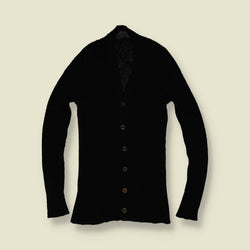 1970s | Black Wool Cardigan - Made in England - 4