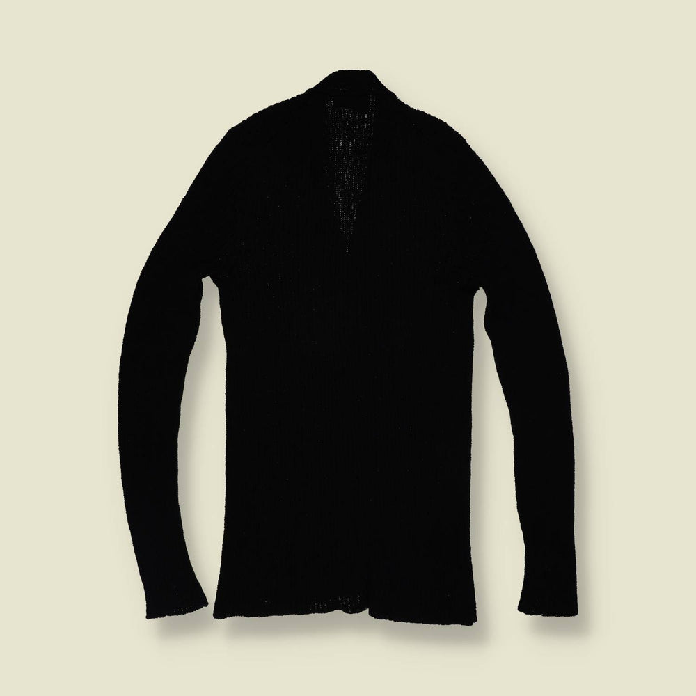1970s | Black Wool Cardigan - Made in England - 4