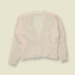 1970s | Embroidered Floral Knit Cardigan | Ivory - 12