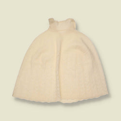 1970s | Knitted Cape | Ivory - One size